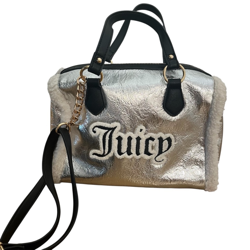 Juicy Couture Silver and Black Women's Bag